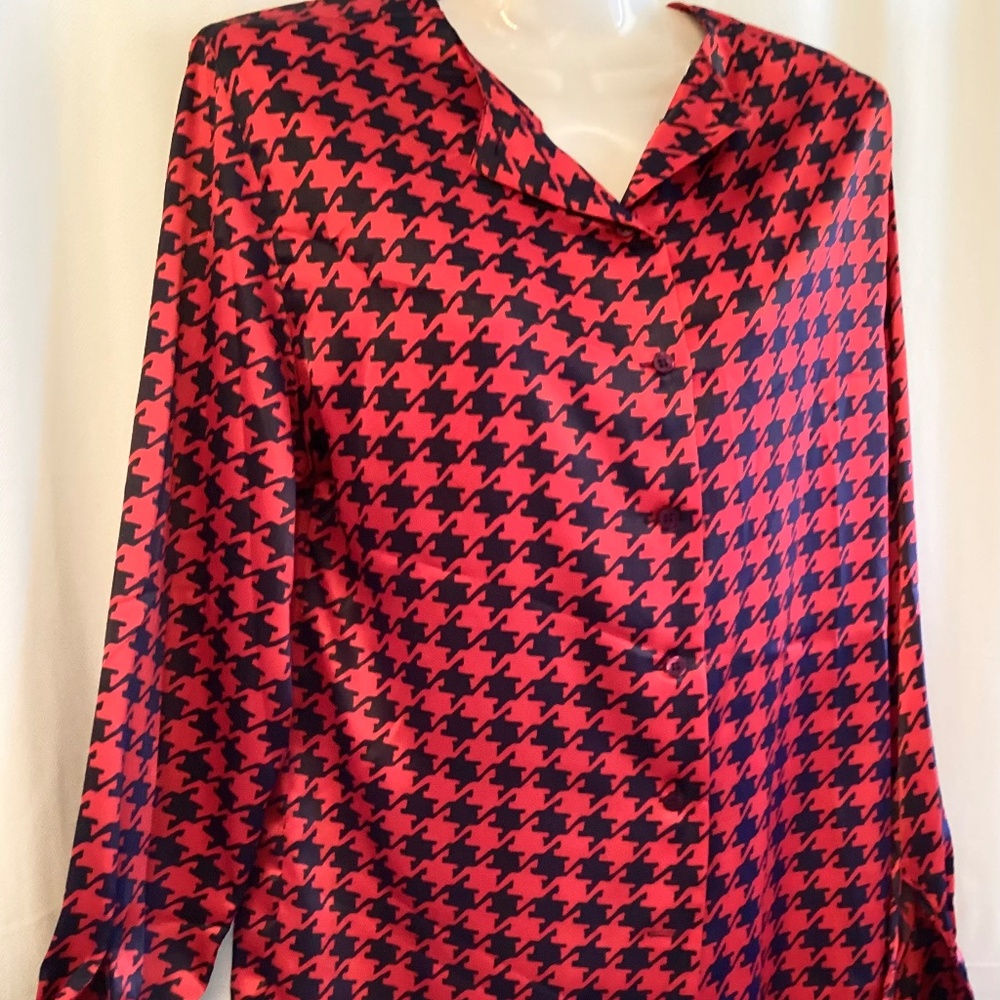 JONES NEW YORK! Stunning red and navy houndstooth classic!  Size 6